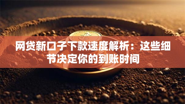网贷新口子下款速度解析:这些细节决定你的到账时间 网贷新口子下款速度解析:这些细节决定你的到账时间