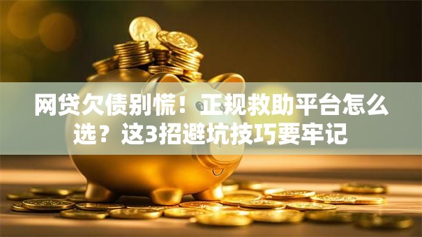 网贷欠债别慌!正规救助平台怎么选?这3招避坑技巧要牢记 网贷欠债别慌!正规救助平台怎么选?这3招避坑技巧要牢记