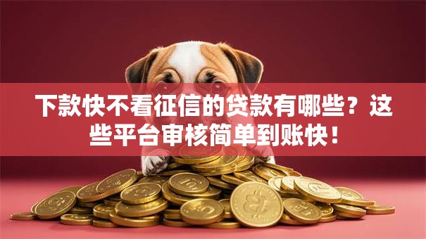 下款快不看征信的贷款有哪些?这些平台审核简单到账快! 下款快不看征信的贷款有哪些?这些平台审核简单到账快!