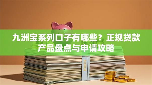 九洲宝系列口子有哪些？正规贷款产品盘点与申请攻略