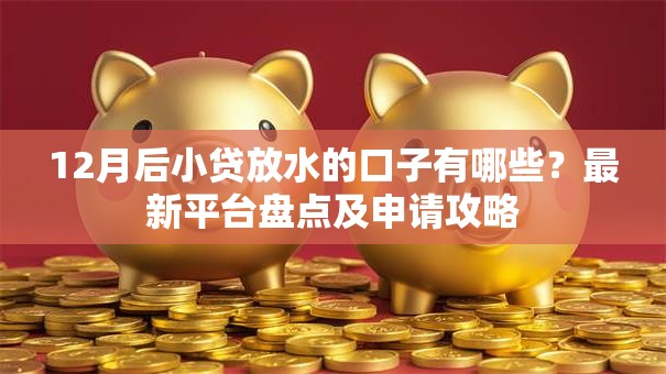 12月后小贷放水的口子有哪些？最新平台盘点及申请攻略