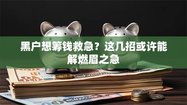 黑户想筹钱救急？这几招或许能解燃眉之急