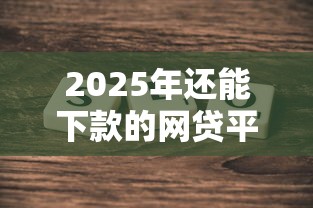 2025年还能下款的网贷平台有哪些？实测这几个渠道近期真实放款！