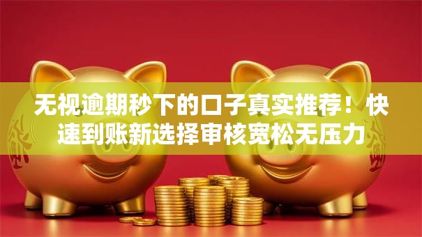 无视逾期秒下的口子真实推荐！快速到账新选择审核宽松无压力