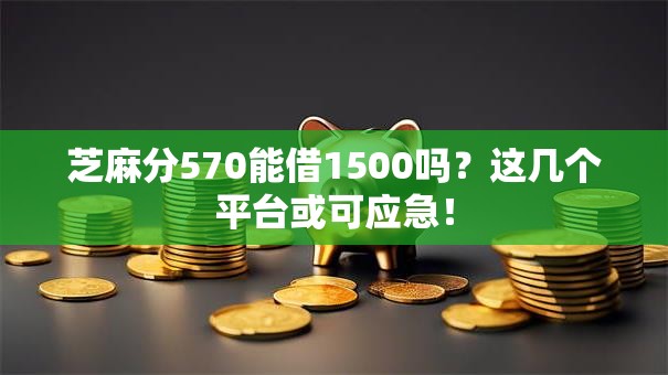 芝麻分570能借1500吗？这几个平台或可应急！