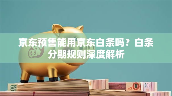 京东预售能用京东白条吗?白条分期规则深度解析 京东预售能用京东白条吗?白条分期规则深度解析
