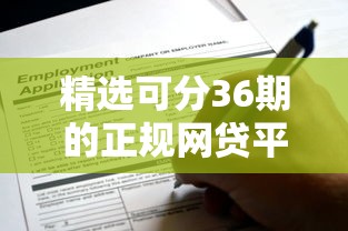 精选可分36期的正规网贷平台深度盘点及避坑指南
