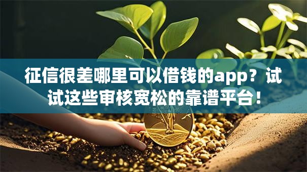 征信很差哪里可以借钱的app？试试这些审核宽松的靠谱平台！