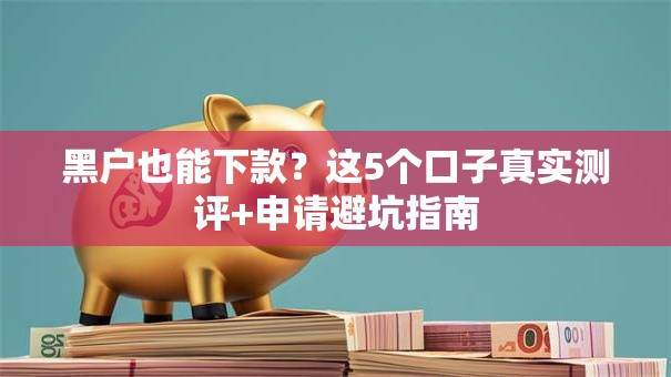 黑户也能下款？这5个口子真实测评+申请避坑指南