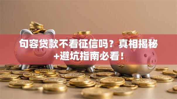 句容贷款不看征信吗?真相揭秘+避坑指南必看! 句容贷款不看征信吗?真相揭秘+避坑指南必看!