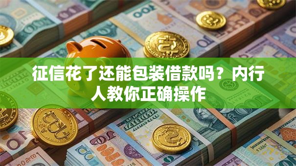 征信花了还能包装借款吗？内行人教你正确操作