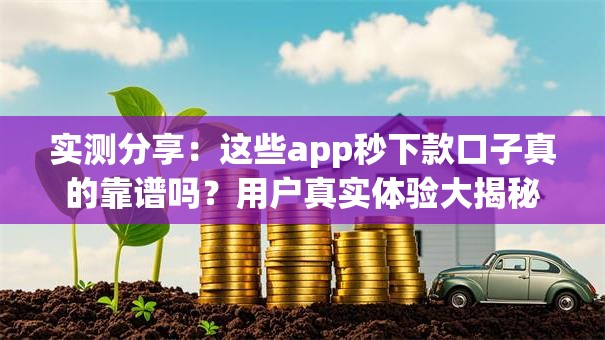 实测分享：这些app秒下款口子真的靠谱吗？用户真实体验大揭秘