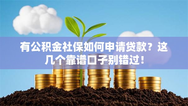 有公积金社保如何申请贷款?这几个靠谱口子别错过! 有公积金社保如何申请贷款?这几个靠谱口子别错过!