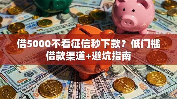 借5000不看征信秒下款？低门槛借款渠道+避坑指南