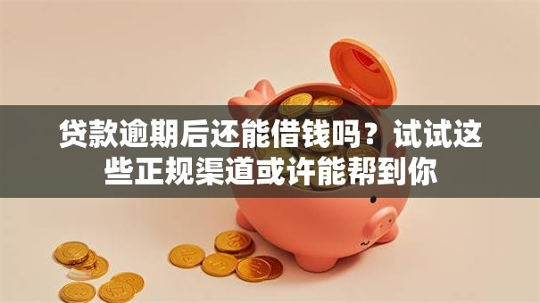贷款逾期后还能借钱吗?试试这些正规渠道或许能帮到你 贷款逾期后还能借钱吗?试试这些正规渠道或许能帮到你