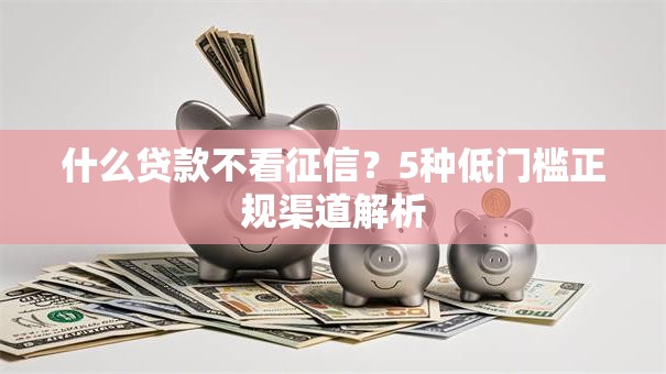 什么贷款不看征信?5种低门槛正规渠道解析 什么贷款不看征信?5种低门槛正规渠道解析