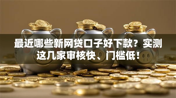 最近哪些新网贷口子好下款？实测这几家审核快、门槛低！