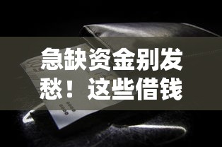 急缺资金别发愁！这些借钱口子真实可靠又灵活