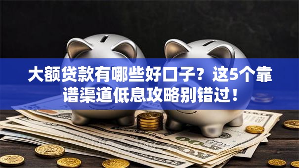 大额贷款有哪些好口子?这5个靠谱渠道低息攻略别错过! 大额贷款有哪些好口子?这5个靠谱渠道低息攻略别错过!