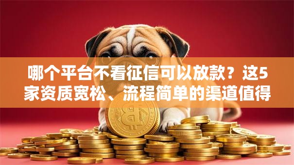 哪个平台不看征信可以放款?这5家资质宽松、流程简单的渠道值得尝试! 哪个平台不看征信可以放款?这5家资质宽松、流程简单的渠道值得尝试!
