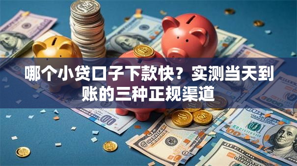 哪个小贷口子下款快?实测当天到账的三种正规渠道 哪个小贷口子下款快?实测当天到账的三种正规渠道