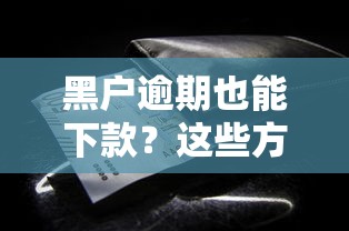 黑户逾期也能下款？这些方法帮你解决资金难题！