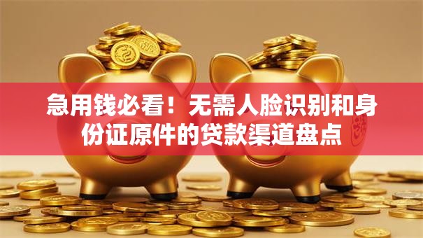 急用钱必看!无需人脸识别和身份证原件的贷款渠道盘点 急用钱必看!无需人脸识别和身份证原件的贷款渠道盘点