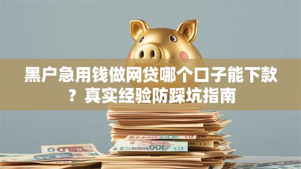 黑户急用钱做网贷哪个口子能下款？真实经验防踩坑指南