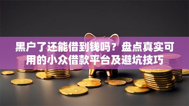 黑户了还能借到钱吗？盘点真实可用的小众借款平台及避坑技巧