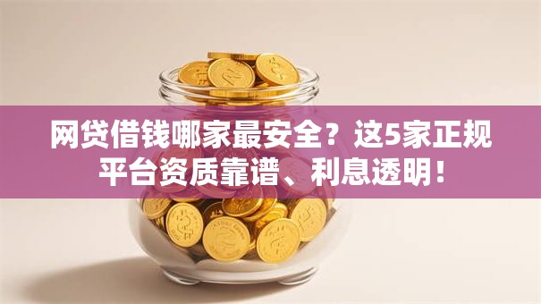 网贷借钱哪家最安全?这5家正规平台资质靠谱、利息透明! 网贷借钱哪家最安全?这5家正规平台资质靠谱、利息透明!