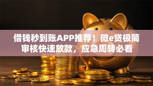 借钱秒到账APP推荐!微e贷极简审核快速放款,应急周转必看 借钱秒到账APP推荐!微e贷极简审核快速放款,应急周转必看