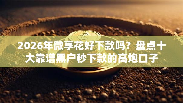 2026年微享花好下款吗？盘点十大靠谱黑户秒下款的高炮口子