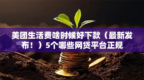 美团生活费啥时候好下款（最新发布！）5个哪些网贷平台正规