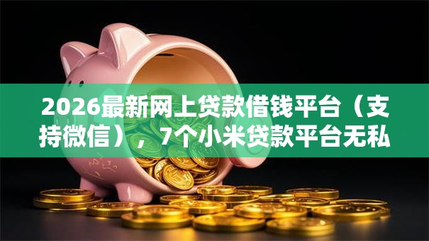 2026最新网上贷款借钱平台（支持微信），7个小米贷款平台无私分享