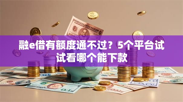 融e借有额度通不过？5个平台试试看哪个能下款