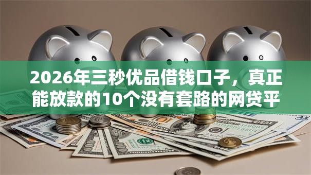 2026年三秒优品借钱口子，真正能放款的10个没有套路的网贷平台推荐