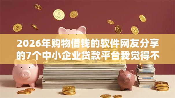 2026年购物借钱的软件网友分享的7个中小企业贷款平台我觉得不错！