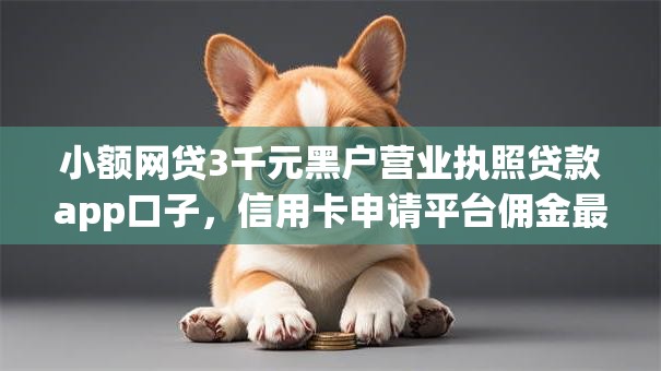 小额网贷3千元黑户营业执照贷款app口子，信用卡申请平台佣金最高的6个平台介绍