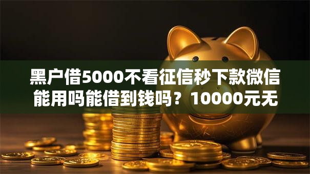 黑户借5000不看征信秒下款微信能用吗能借到钱吗?10000元无门槛借款6个平台推荐 黑户借5000不看征信秒下款微信能用吗能借到钱吗?10000元无门槛借款6个平台推荐