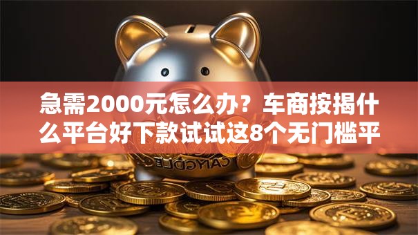 急需2000元怎么办？车商按揭什么平台好下款试试这8个无门槛平台