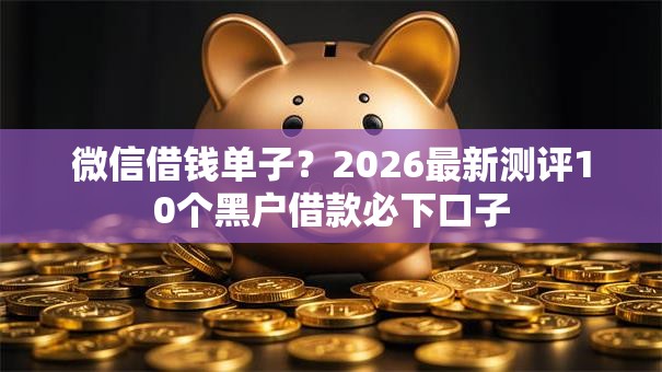微信借钱单子？2026最新测评10个黑户借款必下口子