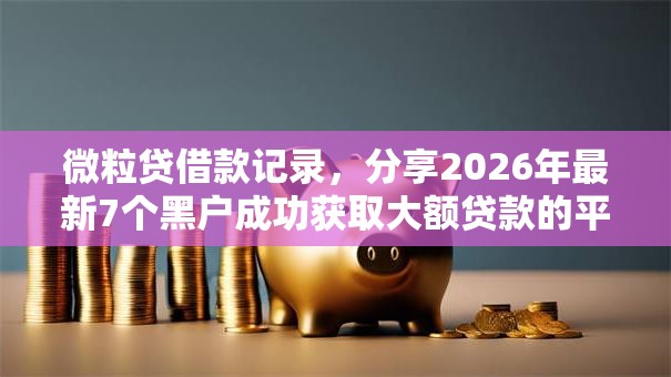 微粒贷借款记录，分享2026年最新7个黑户成功获取大额贷款的平台