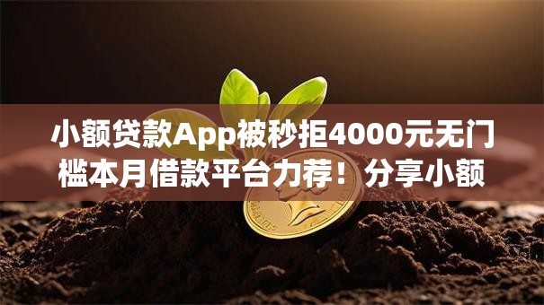 小额贷款App被秒拒4000元无门槛本月借款平台力荐！分享小额网贷口子4000元无门槛借款