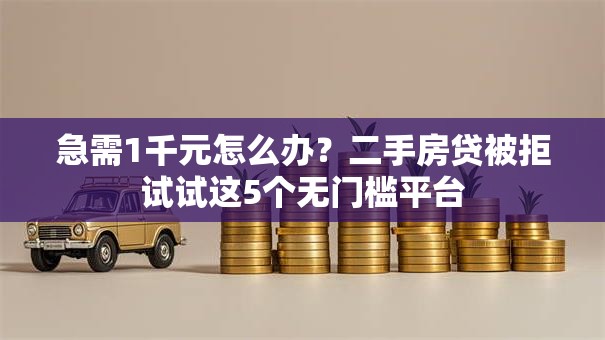 急需1千元怎么办？二手房贷被拒试试这5个无门槛平台