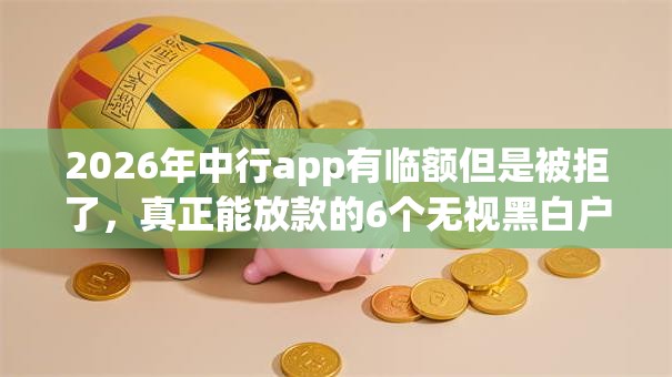 2026年中行app有临额但是被拒了，真正能放款的6个无视黑白户秒下款app推荐