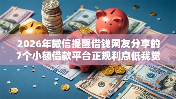 2026年微信提醒借钱网友分享的7个小额借款平台正规利息低我觉得不错！
