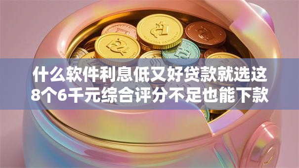 什么软件利息低又好贷款就选这8个6千元综合评分不足也能下款的网贷