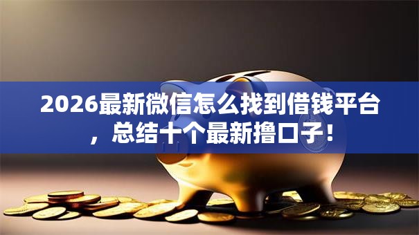 2026最新微信怎么找到借钱平台，总结十个最新撸口子！