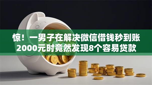 惊！一男子在解决微信借钱秒到账2000元时竟然发现8个容易贷款平台，事后分享了出来