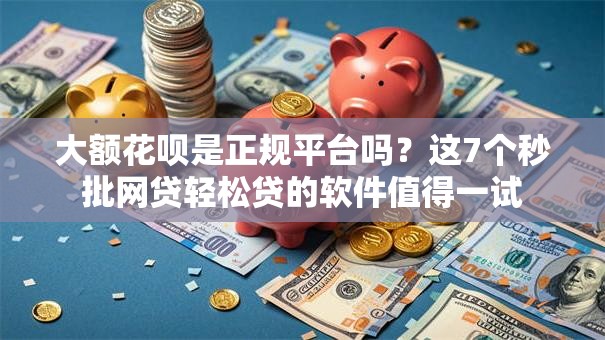 大额花呗是正规平台吗？这7个秒批网贷轻松贷的软件值得一试